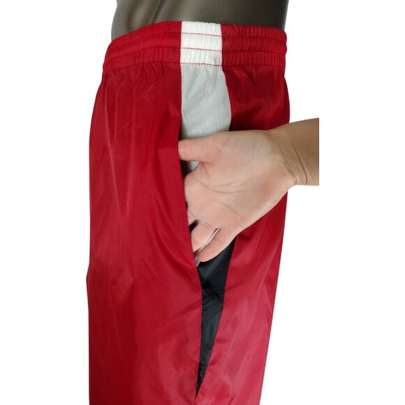 Hey Boo Red Nylon Lightweight Sporty Windbreaker Pants With Pockets Size 3X - Picture 6 of 11